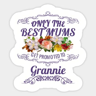 Only The Best Mums Get Promoted To Grannie Gift Sticker